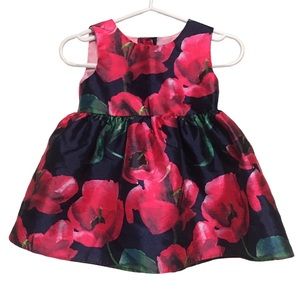 Floral dress sleeveless full skirt fit & flare 12 mo REINA Artsy EUC Lik…